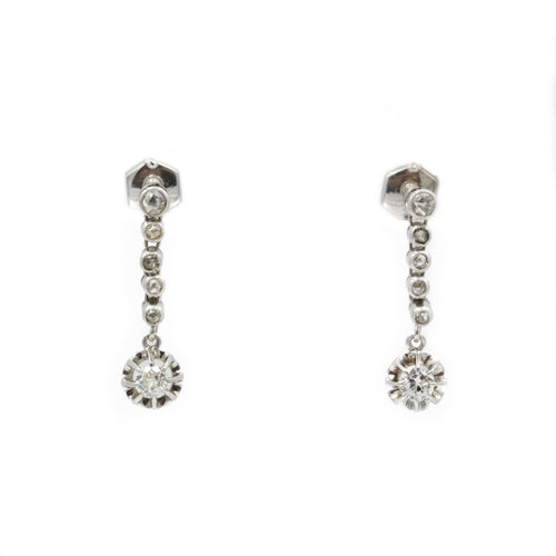 Boucles d'oreilles Boucles d'oreilles - Or, Platine & Diamants 58 Facettes 220345R