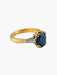Ring Yellow gold ring Siamese sapphire 58 Facettes C166
