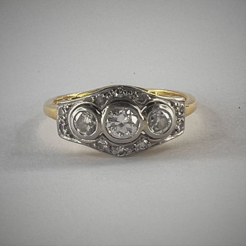 Bague Bague Ancienne Or et Diamants 58 Facettes LOT 3570