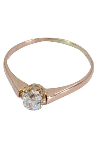 Bague SOLITAIRE ANCIEN DIAMANT 0.20 CARAT 58 Facettes 054031