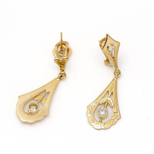 Boucles d'oreilles Boucles d'oreilles style vintage en or jaune et diamants 58 Facettes D359876JC