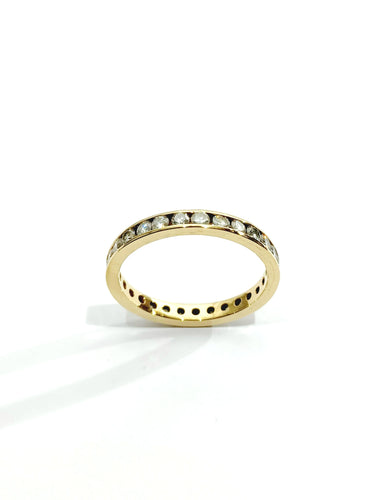 Bague 66.5 Alliance Tour Or Diamants 58 Facettes