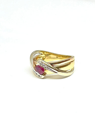 Bague Bague Guy Laroche rubis et diamants 58 Facettes