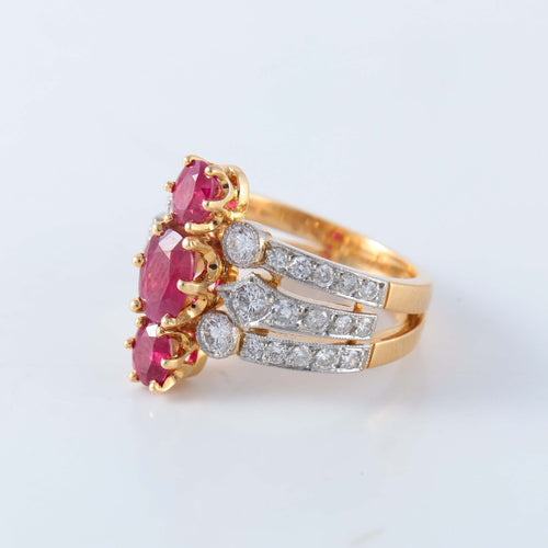 Bague 53 Bague rubis diamant 58 Facettes