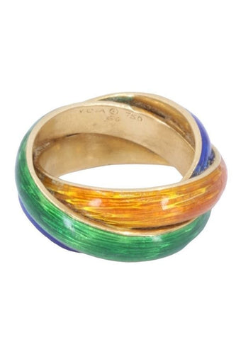 Bague 50 BAGUE VAN CLEEF & ARPELS ÉMAILLÉE 58 Facettes 068651