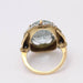 Ring 50 Vintage style ring in 18k gold with sapphire and pearls 58 Facettes E360223B