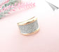 Bague Bague Bandeau Or deux tons & Diamants 58 Facettes AA 1577