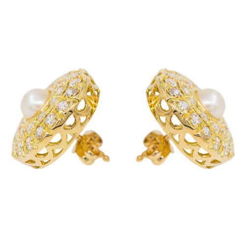 Boucles d'oreilles Boucles d'oreilles Or jaune Diamant 58 Facettes 2441317CN