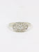 Ring 52 Art-Deco Ring White Gold Platinum Diamonds 58 Facettes J180