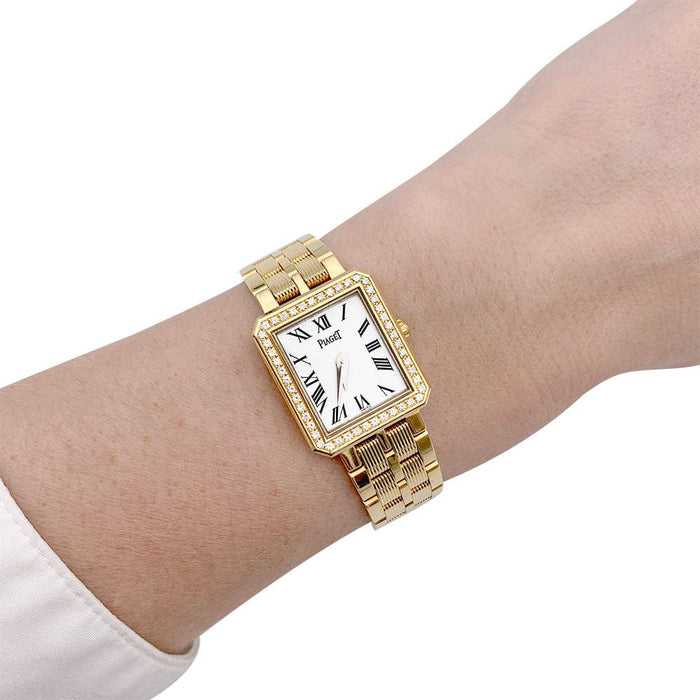 Montre Montre Piaget, "Protocole", or jaune et diamants. 58 Facettes 32239