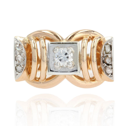 Bague 54 Bague tank diamants ajourée 58 Facettes 21-797