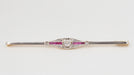 Brooch Gold Ruby and Diamond Bar Brooch 58 Facettes 26466