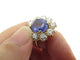 Bague 50 bague marquise taille 48 or jaune 18k sertie saphir 5ct diamants 4ct 58 Facettes 248352