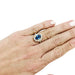 Ring 52 Pompadour ring in yellow and white gold, sapphire, diamonds. 58 Facettes 30907