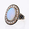 Bague 48 Bague ancienne opale perles fines émail 58 Facettes 22-493