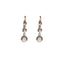 Boucles d'oreilles Dormeuses Art Déco de 3 pierres blanches sur or blanc 58 Facettes