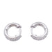 White gold and diamond hoop earrings. 58 Facettes 33354