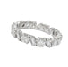 Bague 52 Alliance en or blanc et diamants. 58 Facettes 31224