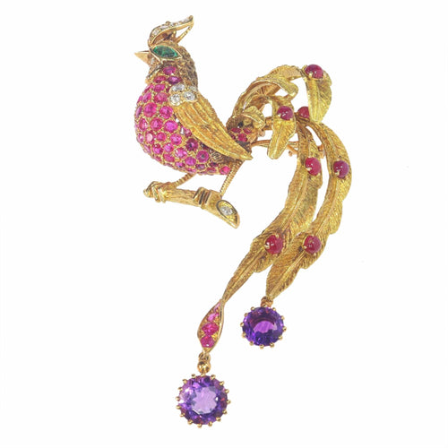 Broche Broche oiseau de paradis par Jean-Claude Champagnat 58 Facettes 23129-0123