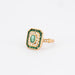 Ring Ring in Yellow Gold, Emerald & Diamond 58 Facettes