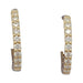 Boucles d'oreilles Paire de petites créoles en or jaune, diamants. 58 Facettes 32304