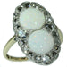 Bague 52 Bague diamant, opale cabochon 58 Facettes 14349-0129