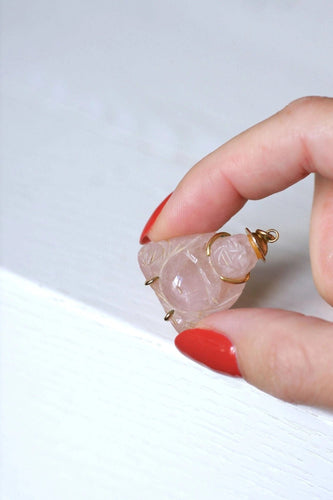 Pendentif Pendentif Bouddha quartz rose 58 Facettes