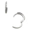 Boucles d'oreilles Paire de petites créoles en or blanc, diamants. 58 Facettes 33200