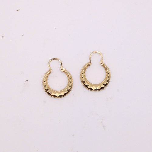 Boucles d'oreilles Créoles or jaune 58 Facettes