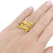 Ring 51 Textured yellow gold cross ring. 58 Facettes 33602
