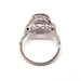 Ring Amethyst diamond ring white gold 58 Facettes