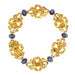 Bracelet Bracelet 1900 Flowers Yellow Gold and Synthetic Sapphire 58 Facettes 62100121
