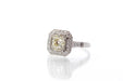 Ring 53 Vintage Platinum Diamond Ring 58 Facettes 24971 - 25156
