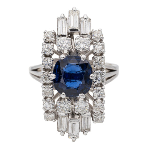 Bague 49 Bague Or blanc Saphir 58 Facettes 2538672CN