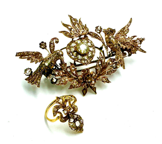 Broche Ensemble broche et bague Empire austro-hongrois 58 Facettes