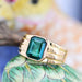 Ring 60 Old emerald bangle ring 58 Facettes 22-635