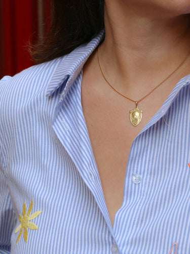 Pendentif Médaille Art Nouveau  Vierge par P. Lasserre 58 Facettes 912