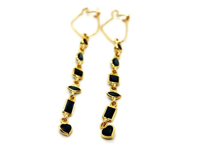 Boucles d'oreilles Boucles d'oreilles Or jaune Saphir 58 Facettes 1883905CN