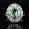 Bague 57 Bague ancienne tsavorite et diamants 58 Facettes 22-265
