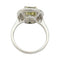 Bague 55 Bague en or blanc à entourage, centre diamant jaune 2,01 carats. 58 Facettes 31972