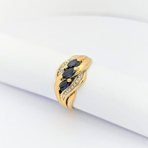 Bague 55 Bague 2 ors diamants et saphirs 58 Facettes 28791