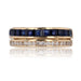 Ring 54 Bangle ring 2 rings calibrated sapphires diamonds 58 Facettes 17-001A