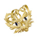 Brooch Vintage Hermès brooch, "Mistigri", yellow gold, sapphires. 58 Facettes 3310