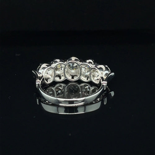 Bague 55 Bague Art Déco Or Diamant "Five-Stone" 58 Facettes