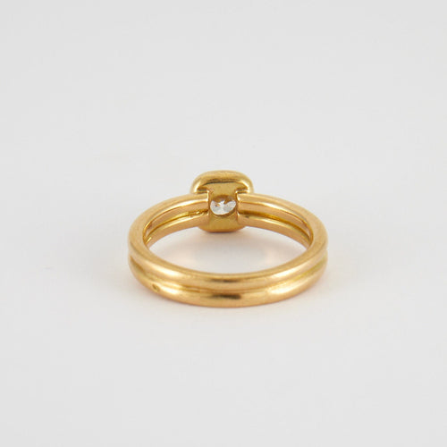 Bague 58 Bague en or Jaune, diamant 58 Facettes