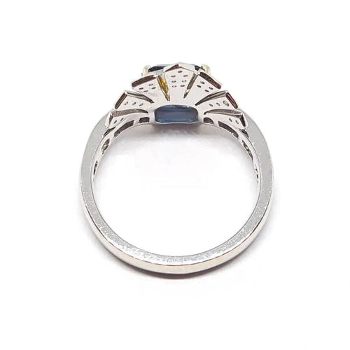 Bague Bague saphir & diamants deux ors 58 Facettes