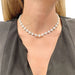 Necklace Flower necklace in white gold and diamonds. 58 Facettes 31829