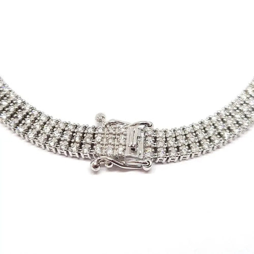 Bracelet Bracelet rivière diamants or blanc 58 Facettes