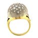 Bague 52 Bague dôme or jaune et blanc diamants 58 Facettes G3169