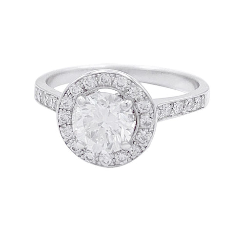 Bague 53 Bague solitaire diamant, or blanc. 58 Facettes 32246